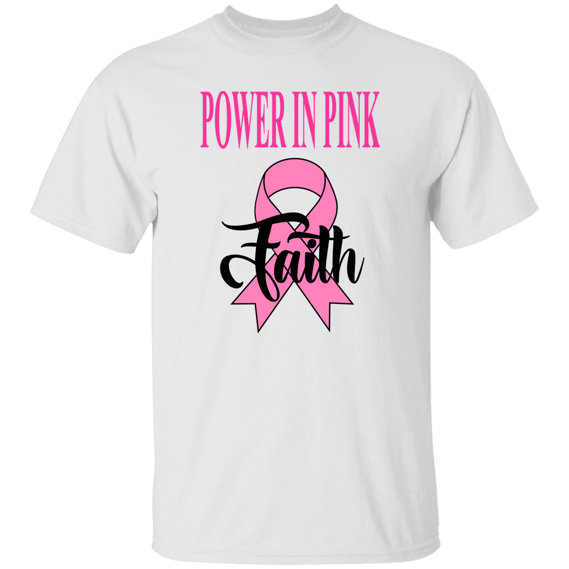 POWER IN PINK RIBBON WITH FAITH RIBBON